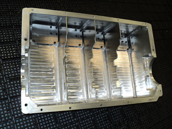 Fabricated Dry Sump Oil Pan - Inside View